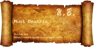 Must Beatrix névjegykártya